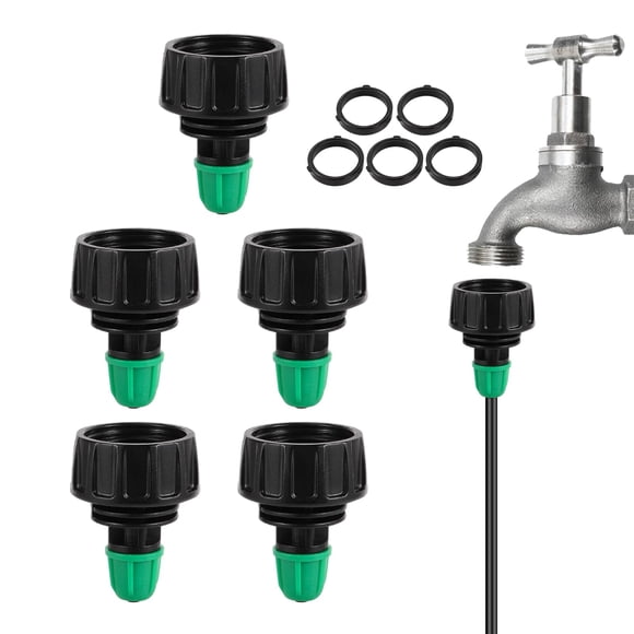 Adaptador para manguera de jardín NRWRTY de 3/4 a 1/4 de pulgada, paquete de 5