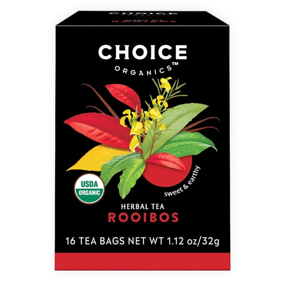 Rooibos orgánicos de Tea Choice, 48 bolsas, sin cafeína, de comercio justo
