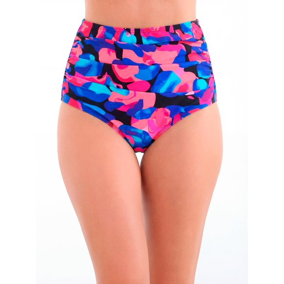 Bikini calzón pin up drapeado estampado Talla L