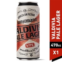 Cerveza Valdivia Pale Lager 5,2° Lata 470 Ml Kunstmann