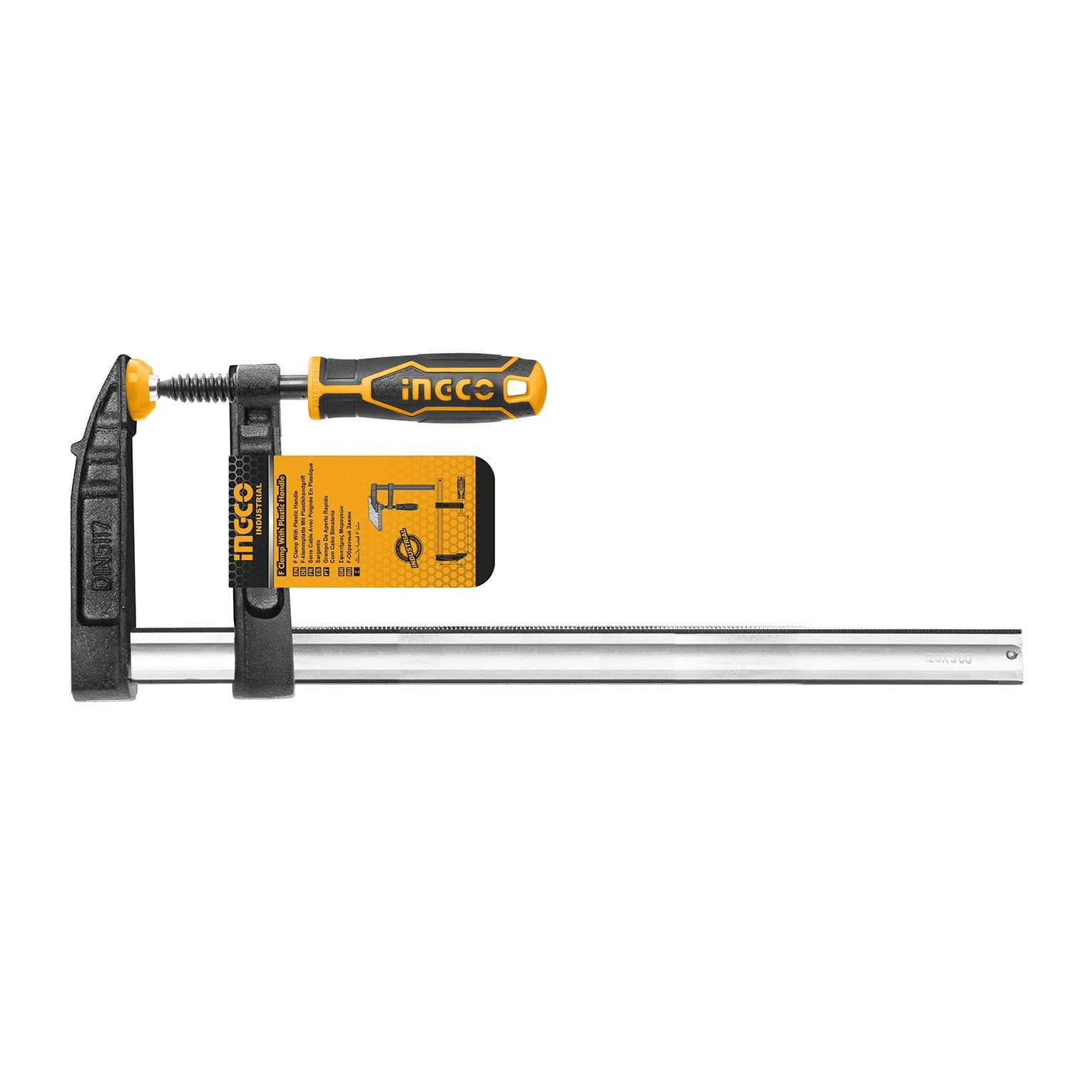 Ingco - Prensa Sargento En F Industrial 120x600mm