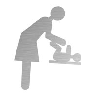 Bothyi - Letrero Para Habitación De La Madre, Letrero Para Puerta Con Cambio De Pañal, Acero Inoxidable, Para Centros Comerciales, Plateado