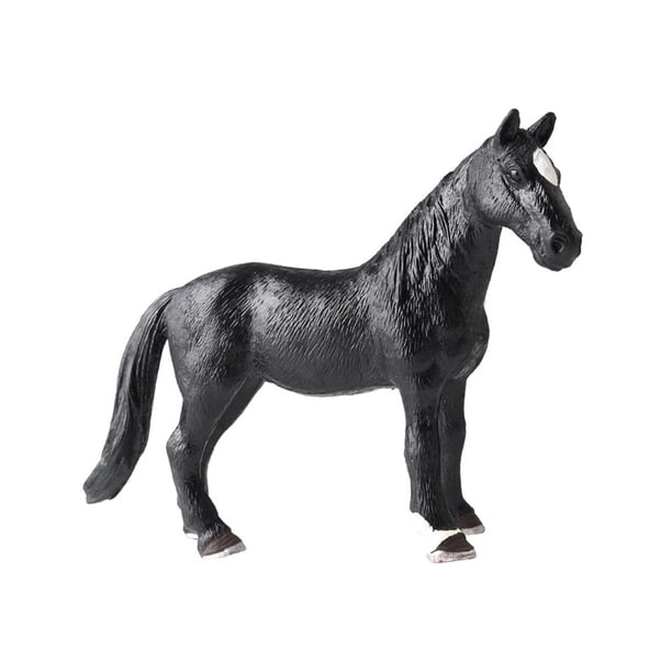 Figura De Caballo Simulación Decoración De Escritorio Modelo De Caballo Para Regalos A Partir De 3 Años Niño Niña Negro Completo