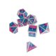thumbnail image 3 of Dados Poliédricos De Metal De Varias Caras Para Escamas De Dragón DnD Pathfinder RPG Dados Rosa Azul Claro Azul, 3 of 5