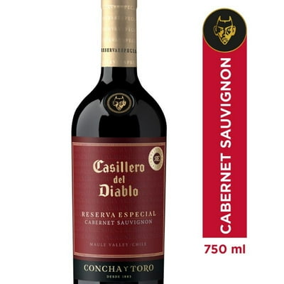 Vino Tinto Cabernet Sauvignon Reserva Especial 13.5° Botella 750 Ml Casillero Del Diablo