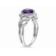 thumbnail image 3 of Anillo de Promesa con Corazón de Amatista 6,50 qt en Plata de Ley Chapada en Rodio Rosa, 3 of 4