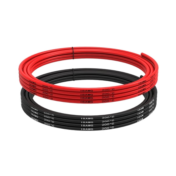 Cable eléctrico TUOFENG 18 AWG de 3 m, silicona, cobre estañado