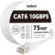 thumbnail image 1 of Cable Ethernet Jadaol Cat 6 de 75 pies para exteriores e interiores, 10 Gbps, blanco, 1 of 6
