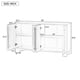 thumbnail image 3 of TREXM Sideboard Buffet Cabinet with Storage, Wood Sideboard with Adjustable Shelves and Gold Handles for Kitchen, Dining Room and Living Room (Black), 3 of 3