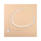 thumbnail image 3 of Collar Acero Plateado 3 Capas con Colgante Circular, 3 of 5