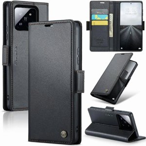 Caseme Tipo Cartera Xiaomi 14 Pro Con Cierre Magnético, Rfid, Tarjetero, Soporte, Carga Inalámbrica