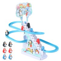 Bothyi - Pingüino Pista Tobogán Juguetes Música Pequeño Pingüino Juguete Escalera Para Niñas Niños Regalos