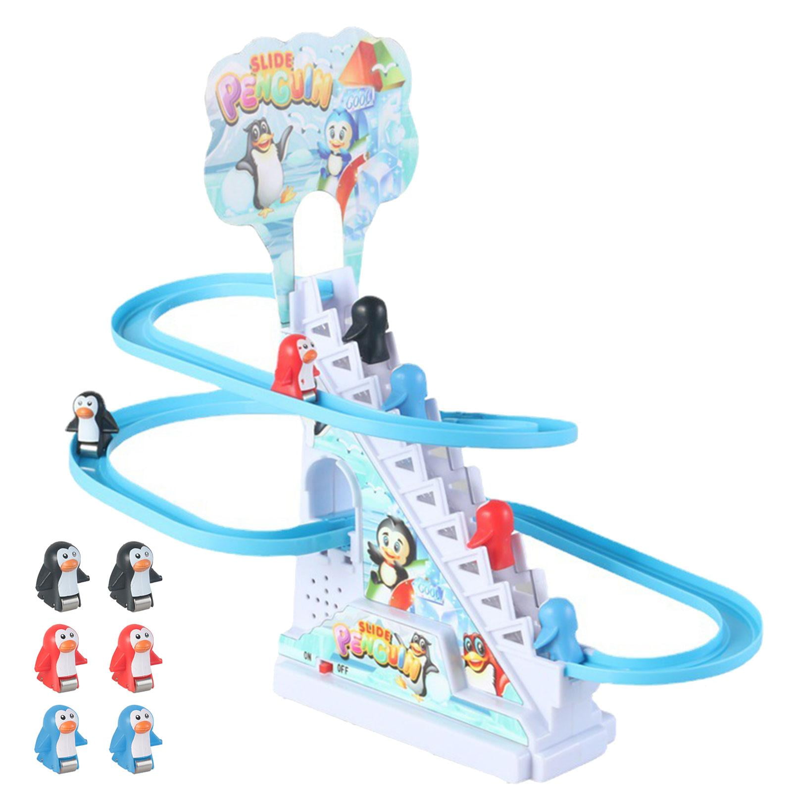 Bothyi - Pingüino Pista Tobogán Juguetes Música Pequeño Pingüino Juguete Escalera Para Niñas Niños Regalos