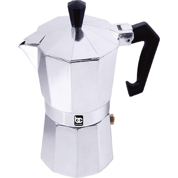 Cafetera Bene Casa BC-17720 de aluminio para 3 tazas, color plateado