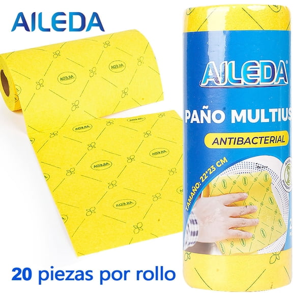 Aileda Paño De Limpieza Trapero 22x23cm Rollo 20 Unidades