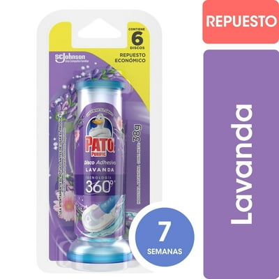 Limpiador Baño Adehsivo Lavanda Pastillas 38 G Pato