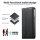 thumbnail image 4 of Funda tipo cartera con bloqueo RFID para Samsung Galaxy A37 cubierta magnética de cuero con tapa y soporte Negro, 4 of 6