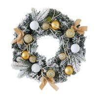 Bothyi - Corona Navideña Artificial Con Lazo, Corona Navideña Para Pared, Vacaciones De Invierno, 40 Cm