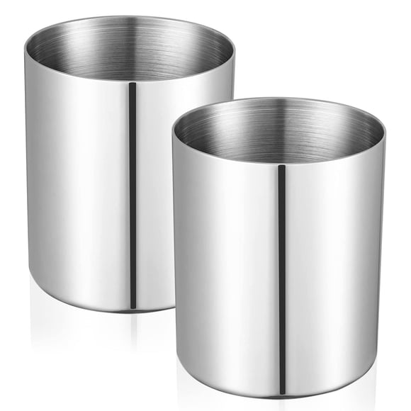 Set de 2 Porta Bolígrafos de Acero Inoxidable Tofun 8.3x9.8 cm