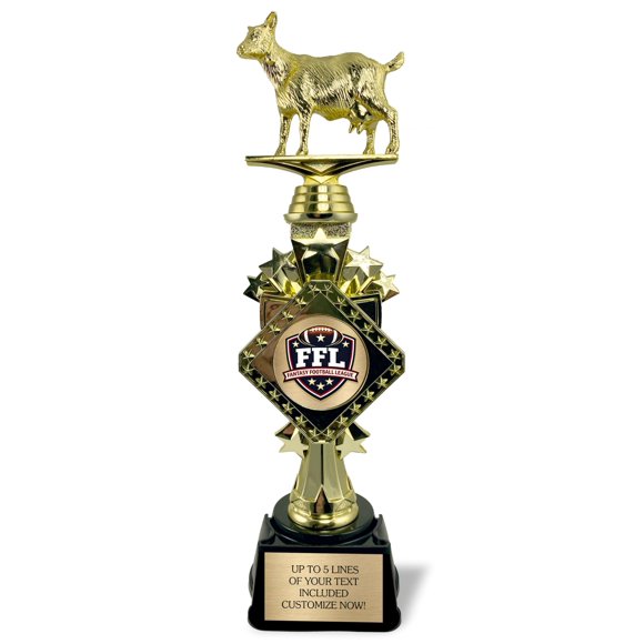 Trofeo Awards4U 33 cm Cabra Dorada para Fútbol Fantasy