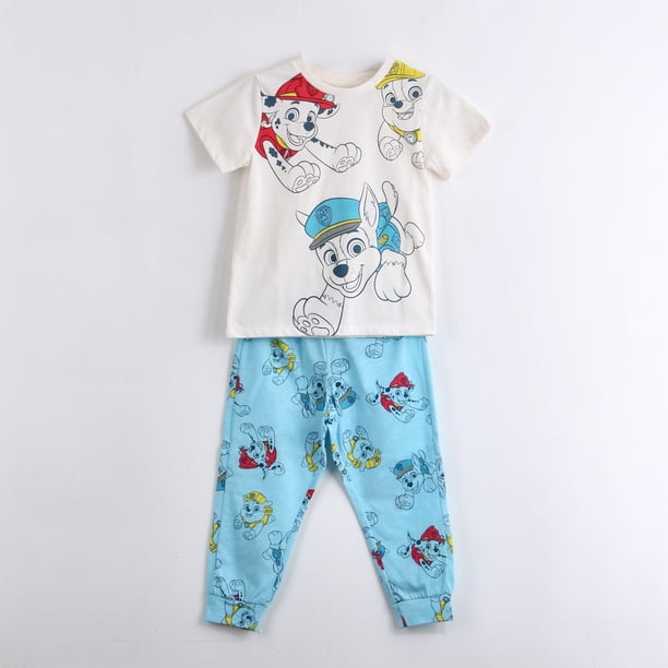 Pijama Manga Corta Niño Paw Patrol Full Print Blanco