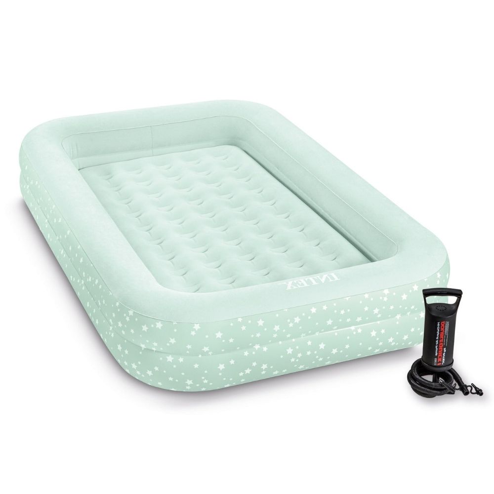 Intex - Colchón Inflable 1 Plaza Niño 107X168X25 Cm Kidz Travel Gris