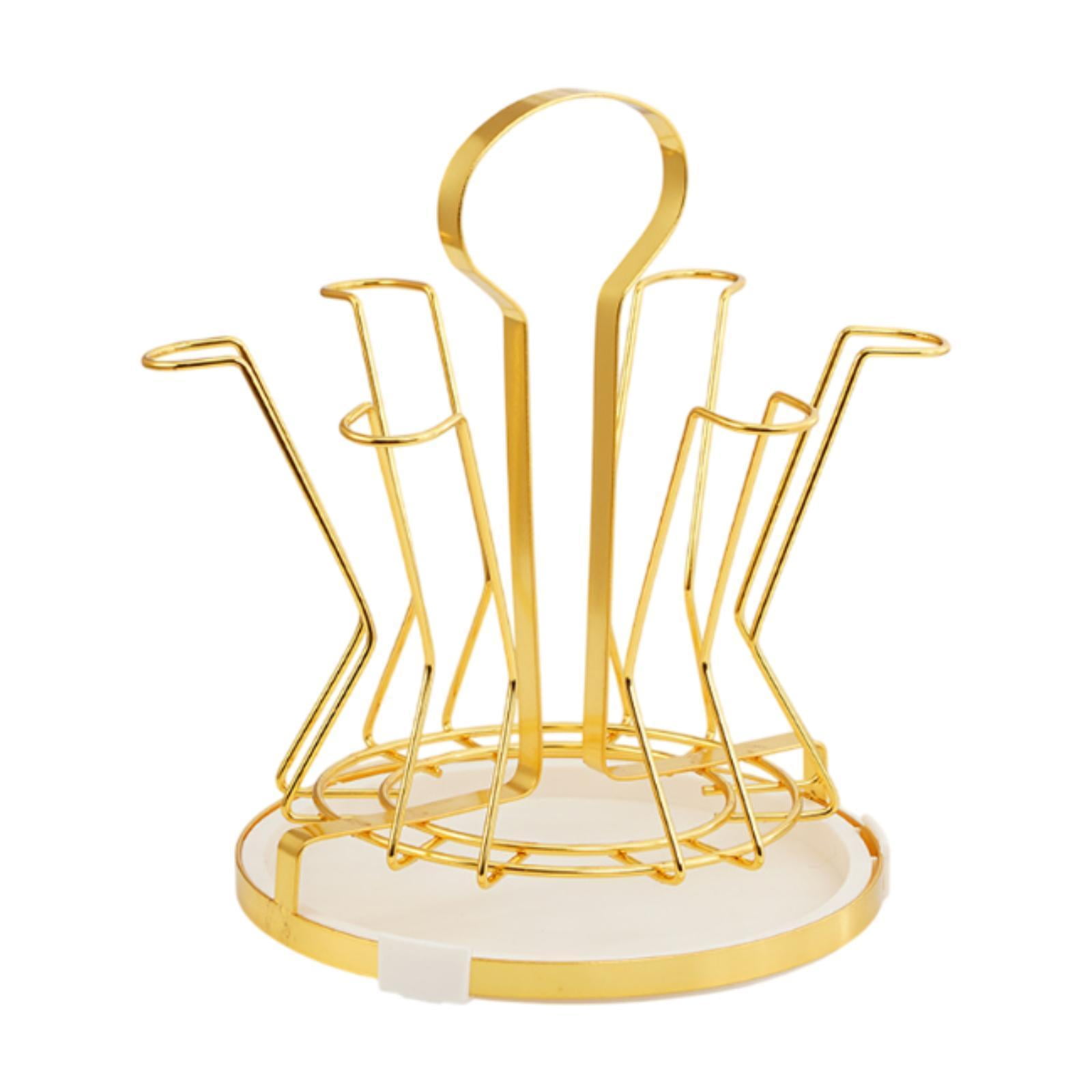 Magideal - Estante Para Secar Tazas, Escurridor De Vasos Para Beber, Estante Portátil Para Almacenamiento De Tazas De Té Para Encimera De Cocina En Hotel, Oficin Bandeja Blanca