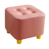 Magideal - Reposapiés Taburete Otomano Mueble Taburete Escalonado Taburete Cuadrado Antideslizante Taburete Para Sofá Habitación Infantil Sala De Juegos Oficina Rosa