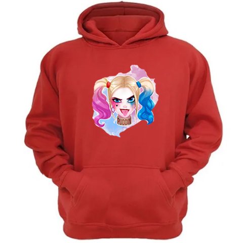 Genérico - Polerón Canguro Harley Rojo Talla L Unisex