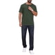 thumbnail image 2 of INSPIRE CHIC Camiseta de Hombre Henley de Manga Corta con Botones y Textura Jacquard Tejida XL Verde, 2 of 6