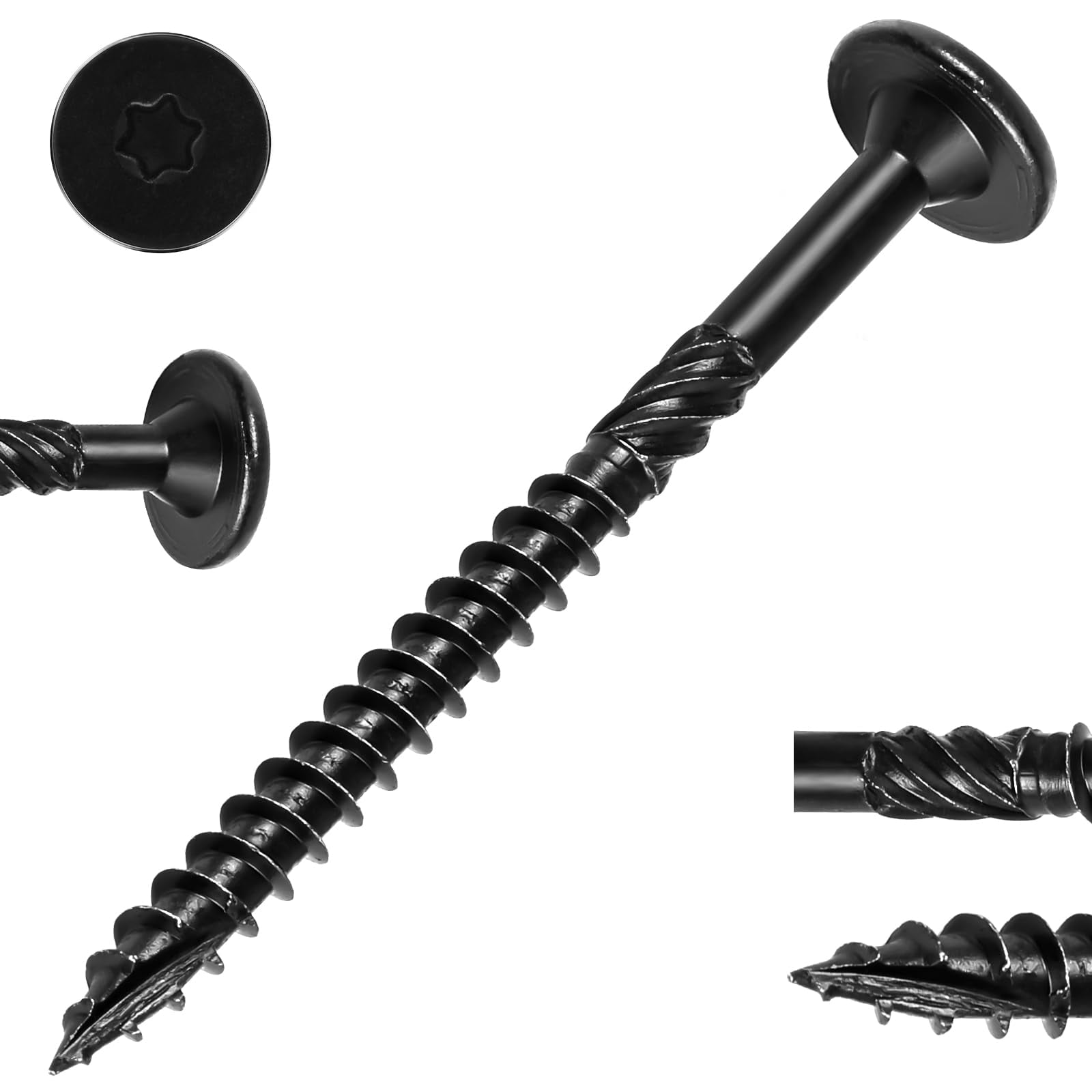 Tornillos De Cubierta Fmhotu De 4-1/2 Pulgadas, 50 Piezas, Star Drive, Resistentes A La Corrosión