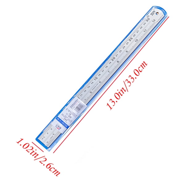 Get Accurate Measurements with our Thickened Double Sided Steel Ruler - Metric and Imperial Units, 11.81in/30cm Range - Perfect for Drawing and Measuring - Easy to Read - Good Size - Fast Shipping!