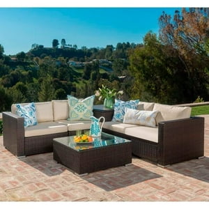 Space Home - Set Terraza 4 Cuerpos Con Sillones Cojines Mesa De Exterior