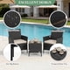 thumbnail image 4 of Juego De Muebles De Patio De 3 Piezas De Ratán Sofá Negro, 4 of 8