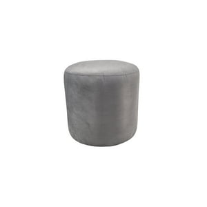 Diseños Valestrini - Pouff Redondo Felpa Gris