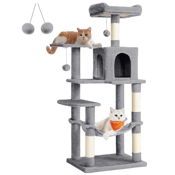 Torre para gatos Feandrea Cat Tree, 143 cm, con rascadores y hamaca