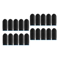 Magideal - 20 Piezas Gaming Finger Sleeves Antideslizante Operación Suave Seamless Gamer Thumb Protector Thumb Sleeves Estabilizador Para Juego De , Azul