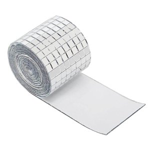 Magideal - Espejo Mosaico Azulejos Adhesivos Disco Baldosas Lámina Acrílica Decorativa Para Proyectos De Bricolaje Manualidades Collage Artístico Adecuado Para D Azulejo Pequeño 5X120Cm