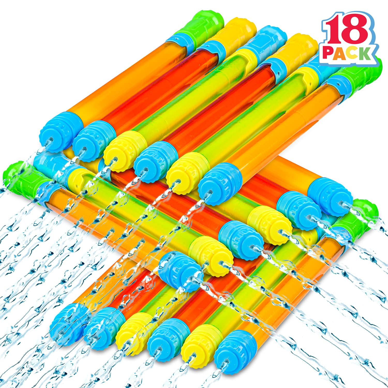 Pistola De Agua Joyin Super Soaker Blaster Squirt, 16.5 Pulgadas, Paquete De 18