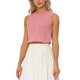 thumbnail image 4 of INSPIRE CHIC Blusa sin mangas de verano vintage de cuadros para mujer, regreso a clases, XS Rojo, 4 of 6