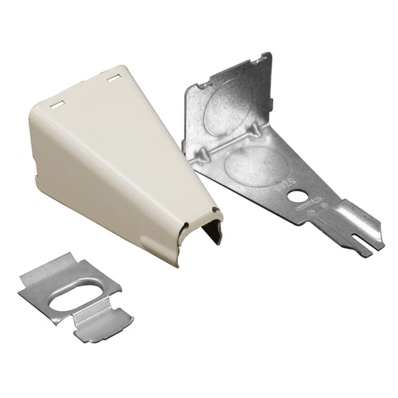 Pista de rodadura metálica Legrand Wiremold B-17 para extender la potencia, serie 500, conector de transición para conductos de 1/2 pulgada, color marfil (1 paquete)