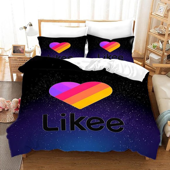 Likee Gift Quilt Duvet Cover Set Comforter Cover3-Piece Bedding Set