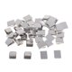 thumbnail image 3 of 50pcs punta de hebilla de cinturón de metal extremo para correas correa sombrero accesorio de costura de plata, 3 of 5