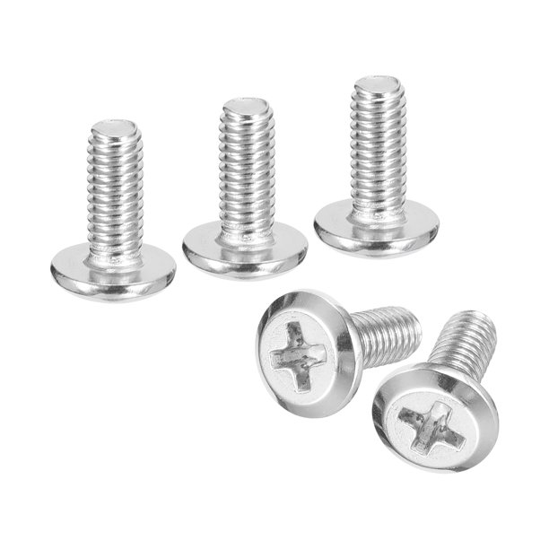 Tornillos de cabeza redonda plana Phillips M4x10mm de Uxcell, paquete de 10 tornillos de máquina con accionamiento Phillips de acero inoxidable 304