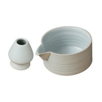 Magideal - 2X Matcha Bowl Juego Tradicional De Matcha, Con Soporte Para Batidor, Tazón De Cerámica Matcha Tazón De Matcha De Cerámica Japonesa Para Regalo, Bebid Blanco Puro