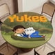 thumbnail image 5 of Yukee-theme Fitted Round Tablecloths Elastic Edged Table Covers Waterproof Table Cloth for Kitchen Holiday Party Tables Decor 120cm, 5 of 6