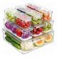 thumbnail image 1 of Organizador  refrigerador  Set  x  10 contenedores  transparentes con tapa, 1 of 3