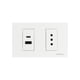 thumbnail image 1 of Enchufe Hembra 10A 250V+Enchufe USB Marfil, 1 unidad, 1 of 1