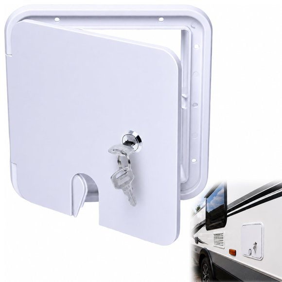 Escotilla de cable para RV Swess 20x22 cm Blanca con llaves