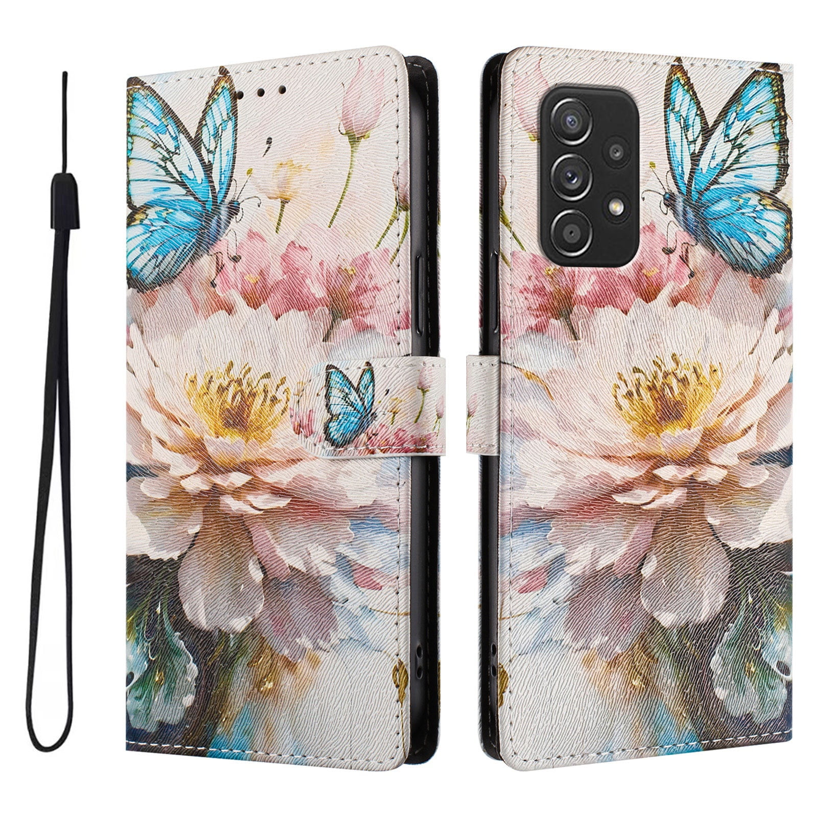 Foxdock Funda Tipo Cartera Para Samsung Galaxy A52/a52s Con Soporte Y Correa – Diseño De Patrones Lindos